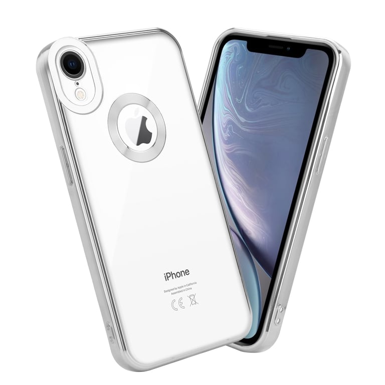 Coque pour Apple iPhone XR en Transparent - Argent Housse de protection  Étui en silicone TPU flexible avec application Chrome - Cadorabo