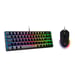 Combo gaming 2-en-1 THE G-LAB Hydrogen Clavier AZERTY filaire semi-mécanique + Souris 7200 DPI RGB Noir