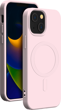 Funda compatible MagSafe Silicona Rosa para iPhone 15 Plus Bigben