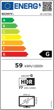 Sony KD-43X75WL 109,2 cm (43'') 4K Ultra HD Smart TV Wifi Noir