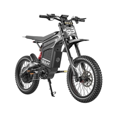 Moto de cross eléctrica BIBUFF GT600 con marcha atrás, batería de 72 V y 30 Ah, suspensión completa