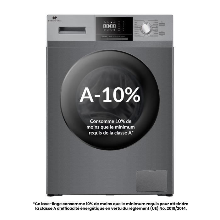 Lave linge hublot CONTINENTAL EDISON CELL8140IS1 8kg Moteur induction 60 cm 1400 trsmin - vue 3