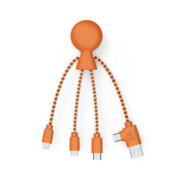 Câble Multi-Connecteurs USB Mr Bio Orange En Plastique Recyclé