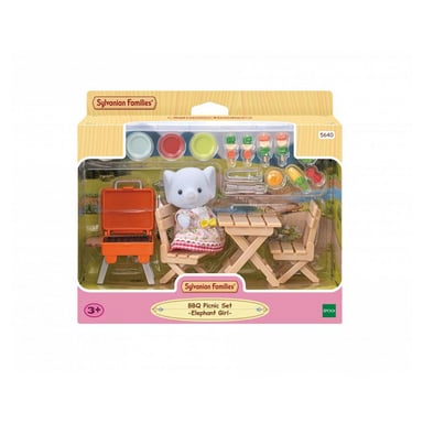 Set de pique-nique Sylvanian Families avec la fille éléphant et 22 accessoires