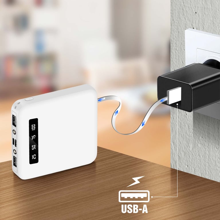 Akashi Batterie de Secours 10000 mAh 4 Câbles - vue 5