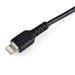 StarTech.com Cable Resistente USB-A a Lightning de 30 cm Negro - Cable de Sincronización y Carga USB Tipo A a Lightning con Fibra de Aramida Resistent