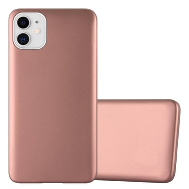 Coque pour Apple iPhone 11 en METALLIC OR ROSE Housse de protection Étui en silicone TPU flexible