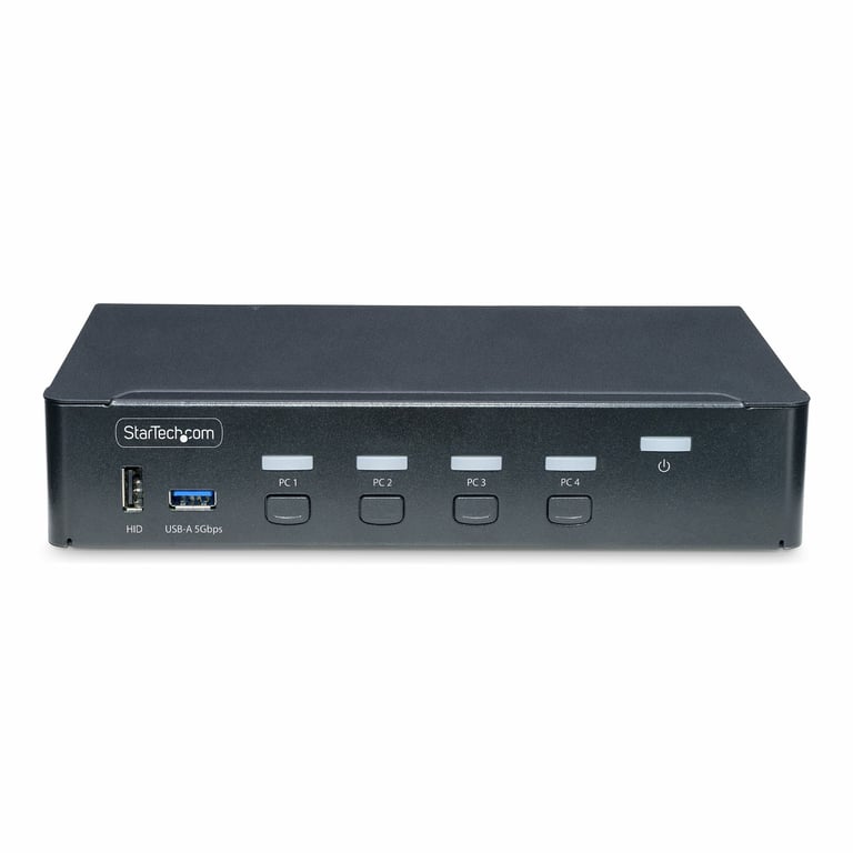 StarTech.com Switch KVM DisplayPort 4 Ports Moniteur Unique 4K 6x USB Commutateur écran clavier audioUSB 4 x KVM / audio / USB 1 utilisateur local de bureau Conformité TAA - vue 4