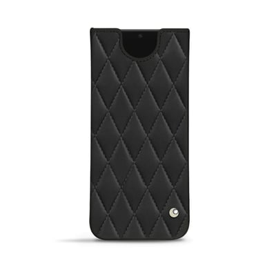 Pochette cuir Samsung Galaxy S22 - Pochette - Noir - Cuir lisse couture