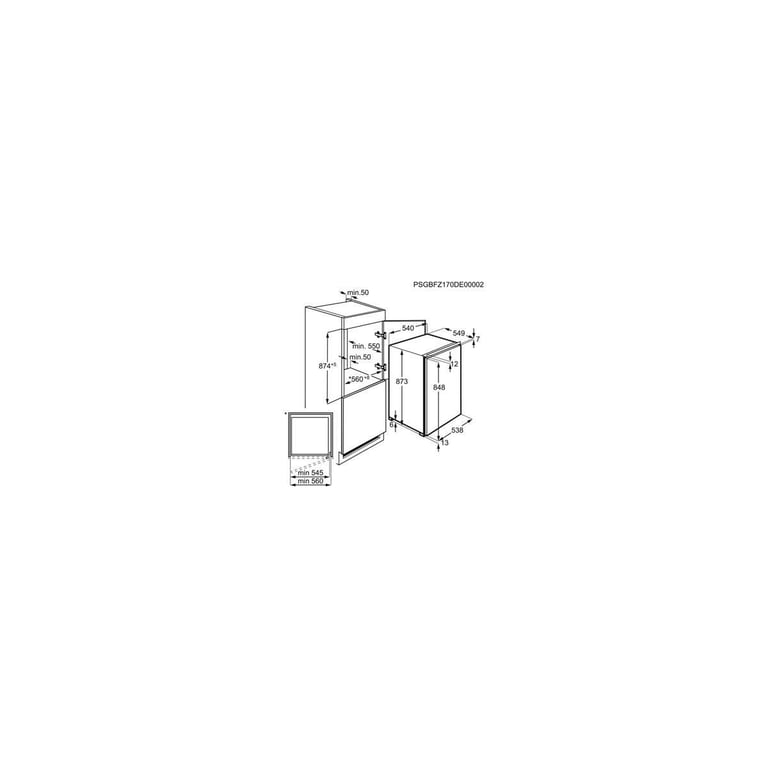 Congélateur Electrolux LUB3AE88S – 98 L, Froid Statique, 4 Tiroirs - vue 4
