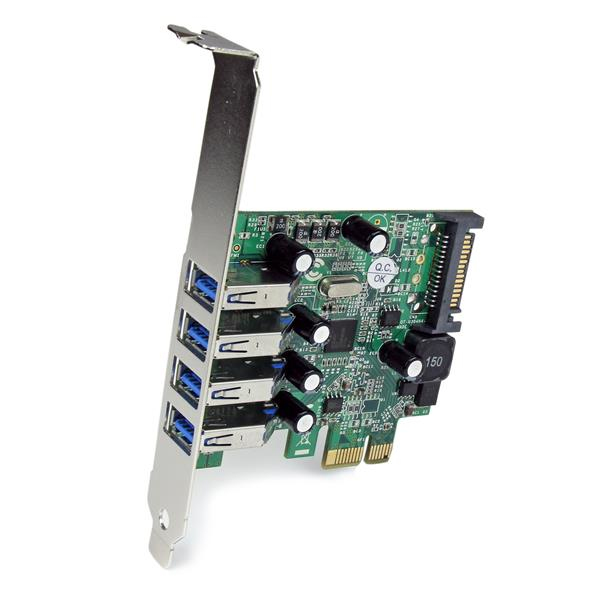 StarTech.com Carte contrôleur PCI E LP 4 ports USB 3.0 - vue 3