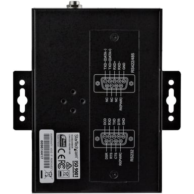 StarTech.com Adaptador Hub Serie RS232/RS485/RS422 a 4 puertos USB - Convertidor Ladrón USB 2.0 a Serial DB9 - IP30 - de Montaje en Carril DIN - Prote