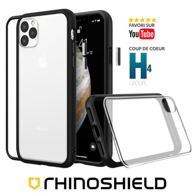 Funda RhinoShield compatible con [iPhone 13] Mod NX - Protección delgada personalizable con tecnología de absorción de impactos [sin BPA] - Negro