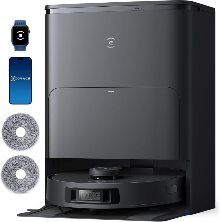 ECOVACS Deebot T30s Pro Gen2 Aspirateur Robot Laveur avec Station 13500 Pa Brosse ZeroTangle Nettoyage à leau Chaude - vue 2