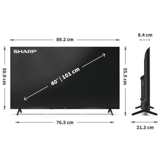 Sharp QLED 40HF3265E 40 Full HD Smart TV Google TV HDR - vue 6