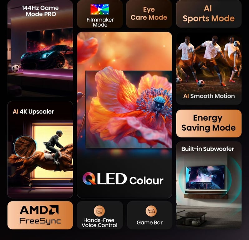 Hisense 98E7Q 2,49 m (98 ) 4K Ultra HD Smart TV Wifi Noir - Neuf