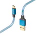 Câble de charge/données Reflective, USB Type-C - USB-A, 1,5 m, bleu