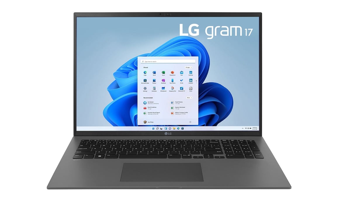 LG Gram 17 Ordinateur portable 43,2 cm (17") Écran tactile WQXGA Intel®  Core i7 i7-1260P 32 Go LPDDR5-SDRAM 1 To SSD Wi-Fi 6 (802.11ax) Windows 11  Home Gris - LG
