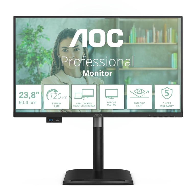 AOC 24P4CV écran plat de PC 60 5 cm 23.8 1920 x 1080 pixels Full HD LED Neuf - vue 1