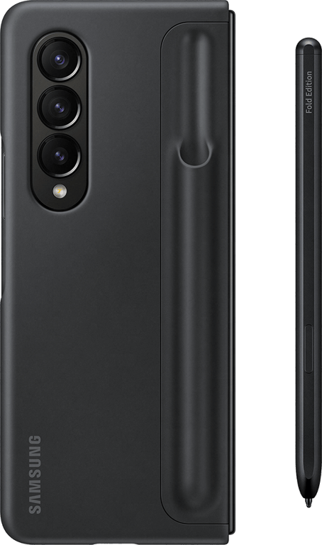 Note Pack Samsung G Z Fold 4 Standing Cover avec S Pen intégré + Chargeur Secteur USB-C 25W Noir Sam
