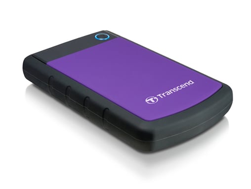 Transcend StoreJet 25H3P (USB 3.0), 2TB disque dur externe 2 To 5400 tr/min 2.5'' Micro-USB B 3.2 Gen 1 (3.1 Gen 1) Noir, Violet