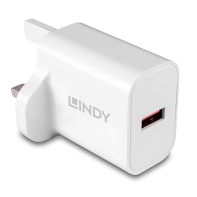 Lindy 73415 cargador de dispositivo móvil Smartphone, Tableta Blanco Corriente alterna Carga rápida Interior