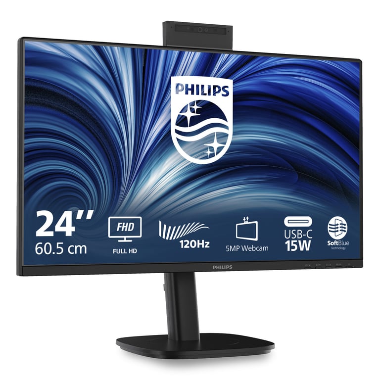 Philips 24B2N3200JH 3000 Series écran LED 24 23.8 visualisable 1920 x 1080 Full HD @ 120 Hz IPS 1500:1 HDMI VGA DisplayPort haut parleurs - vue 3