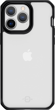 Apple iPhone 14 Pro Max ibrido solido R rinforzato guscio duro 100% plastica riciclata chiaro nero Itskins