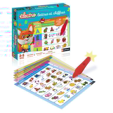 Juego electrónico de aprendizaje de letras y números para niños
