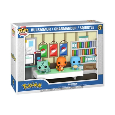 Pack de 3 figurines Funko Pop Moments Deluxe Pokémon Bulbasaur Charmander et Squirtle