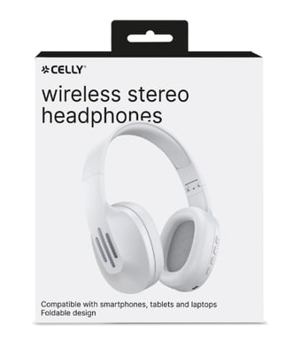 Celly FLOWBEATWH Cuffia wireless ad archetto Business/Everyday USB Type-C Bluetooth Bianco