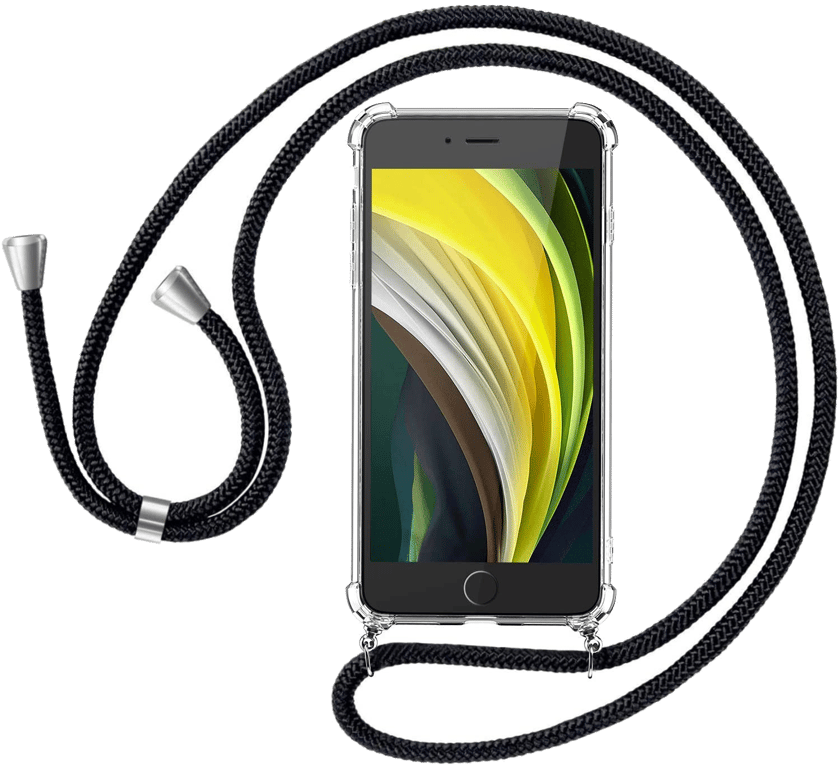 Coque avec Cordon pour IPHONE SE 2020 APPLE Silicone Airbags Transparente