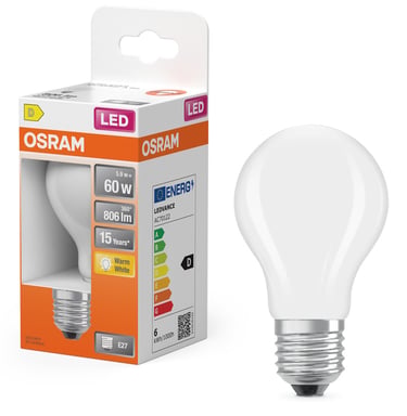 Osram 4099854467738 lampadina LED Bianco caldo 2700 K 5,9 W E27 D