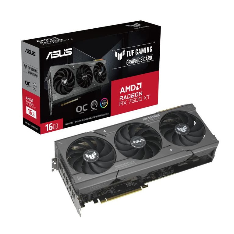 ASUS TUF Gaming TUF RX7600XT O16G GAMING AMD Radeon RX 7600 XT GDDR6 Neuf - vue 3