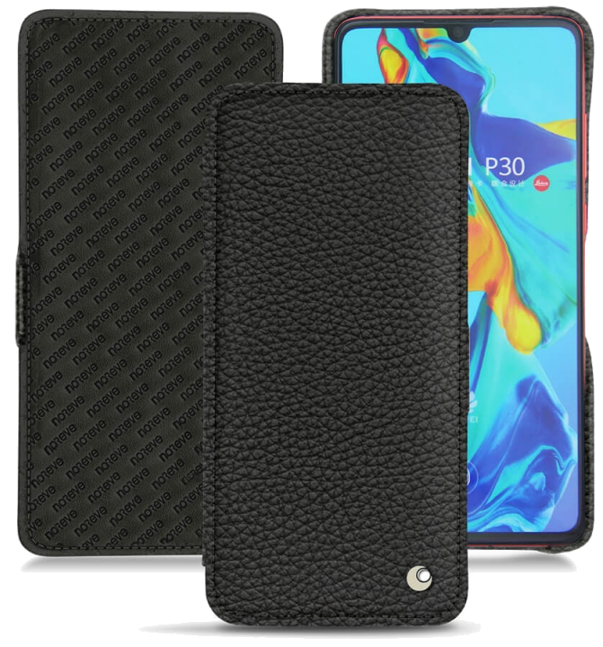 Housse cuir Huawei P30 - Rabat horizontalNoir