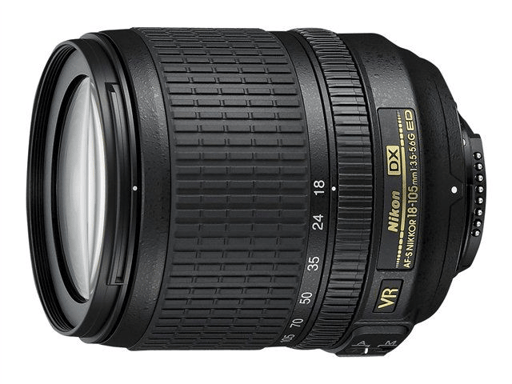 Nikon AF-S DX NIKKOR 18–105 mm 1:3.5–5.6G ED VR SLR Objectif zoom standard Noir