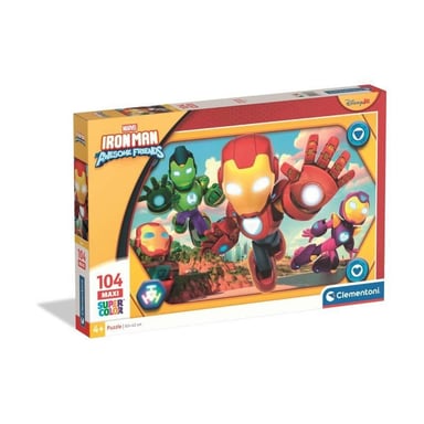 CLEMENTONI - 104 pezzi Maxi - Iron Man e i suoi fantastici amici