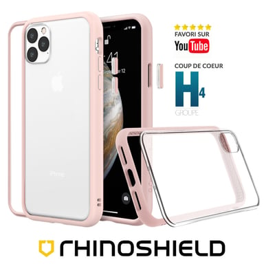 Funda RhinoShield compatible con [iPhone 13 Pro] Mod NX - Carcasa fina personalizable con tecnología de absorción de impactos [Sin BPA] - Rosa empolvado