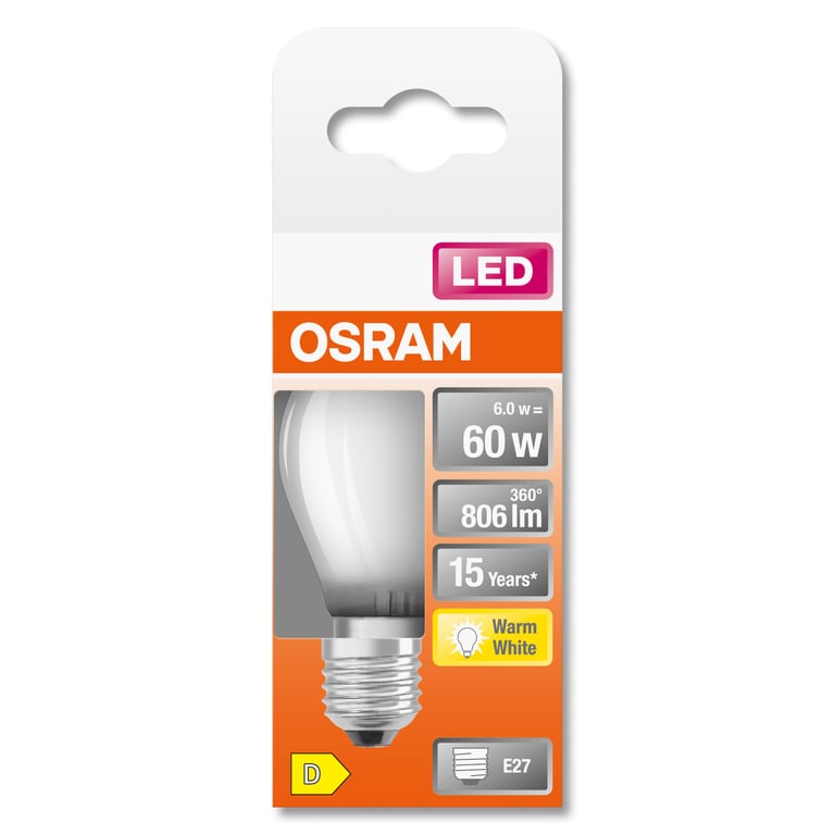 OSRAM LED sphérique filament E27 470lm froid - vue 2