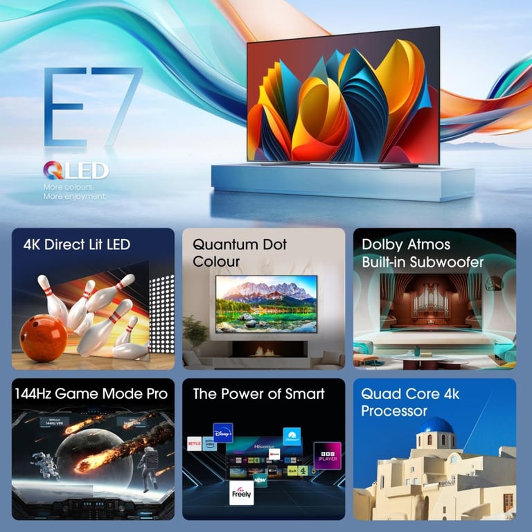 TV intelligente Hisense 100E7NQ 100 QLED 4K Ultra HD - vue 2
