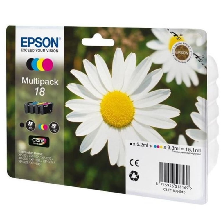 Cartouches Multipack 18 Epson Les 4 Cartouches 15 1 Ml - vue 9
