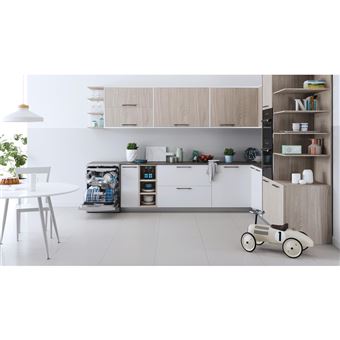 Lave-vaisselle Indesit I0FD651X pose libre 60 cm 14 couverts inox mat 9 programmes B 41 dB AutoDoor AquaStop Push&Go - Neuf