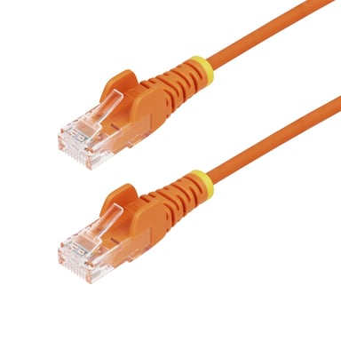 StarTech.com Cable de Red Ethernet CAT6 Delgado sin Enganches Naranja de 5m - Cable RJ45 Snagless Slim 28AWG - Alambre de Cobre Puro - PoE 100W - con