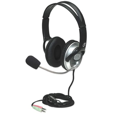 Manhattan 175555 Auricolare/Headset con archetto per chiamate/musica Nero