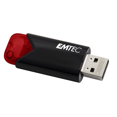 Emtec Click Easy lecteur USB flash 256 Go USB Type-A 3.2 Gen 1 (3.1 Gen 1) Noir, Rouge - Neuf
