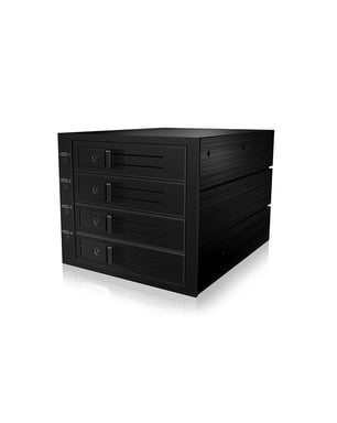 ICY BOX IB-564SAS-12G unidad de disco multiple Negro