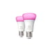 Pack de 2 ampoules connectées Philips Hue White et Color Ambiance E27 75W Blanc - Personnalisation de l'éclairage