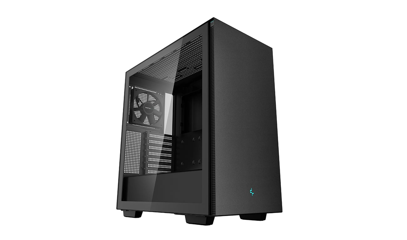 Boîtier PC Moyen Tour sans alim DEEPCOOL CH510 E ATXATXMicro ATX 1x120mm USB 3.0HD Audio Verre trempé - vue 4