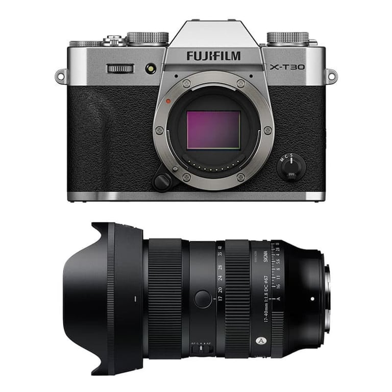 FUJIFILM X-T30 III ARGENT + Objectif SIGMA 17-40 f/1.8 DC ART