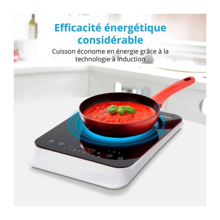 Plaque Induction Posable MEDION MD18490 1 Foyer 60240°C 8 Programmes 29 x P 36 x H 6 cm - vue 5
